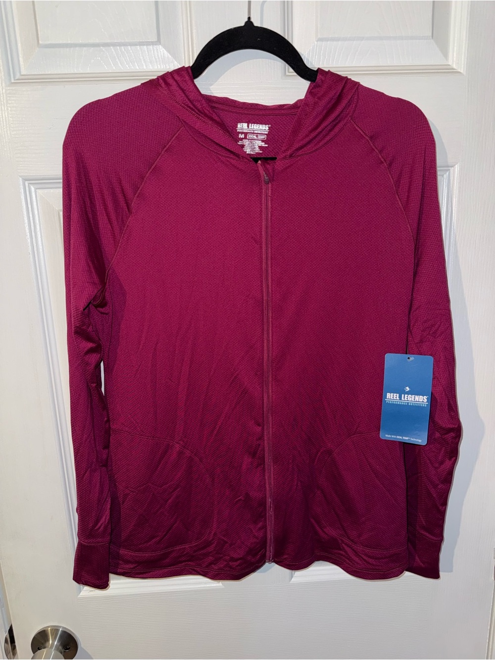 Reel Legends Women's Lightweight Zip Hoodie - Berry Plum